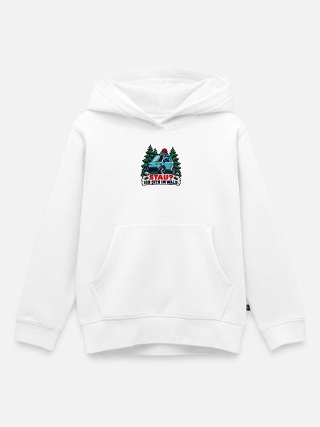Stau? Ich steh im Wald - Kinder Premium Organic Hoodie - Weiß