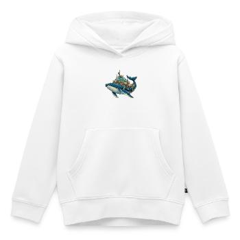 SteampunkWale Unterwasserkosmos - Kinder Premium Organic Hoodie - Weiß - Vorne - AI Model Kid Female (0cm)