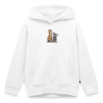 Ich rede mit mir selbst, weil ich fachkundigen Rat brauche - Kinder Premium Organic Hoodie - Weiß - Vorne - AI Model Kid Female (0cm)