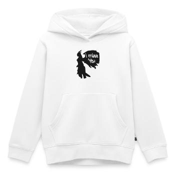 I Miss You Gothic Silhouette - Kinder Premium Organic Hoodie - Weiß - Vorne - AI Model Kid Female (0cm)