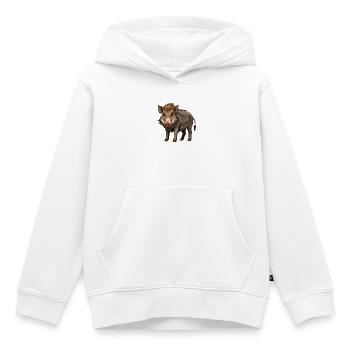Wildschwein - Kinder Premium Organic Hoodie - Weiß - Vorne - AI Model Kid Female (0cm)