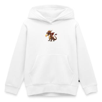 Feuerspeiender Drache - Kinder Premium Organic Hoodie - Weiß - Vorne - AI Model Kid Female (0cm)