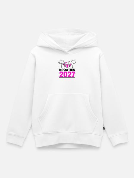 2027 Kroatien - Kinder Premium Organic Hoodie - Weiß