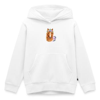 Ich bin 9 Jahre alt Pferd 9. Geburtstag - Kinder Premium Organic Hoodie - Weiß - Vorne - AI Model Kid Female (0cm)