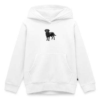 Schwarzer Labrador Retriever - Kinder Premium Organic Hoodie - Weiß - Vorne - AI Model Kid Female (0cm)