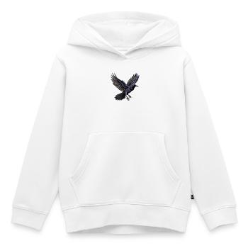 Fliegender Amerikanischer Krähenvogel - Kinder Premium Organic Hoodie - Weiß - Vorne - AI Model Kid Female (0cm)