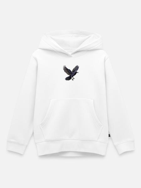 Fliegender Amerikanischer Krähenvogel - Kinder Premium Organic Hoodie - Weiß