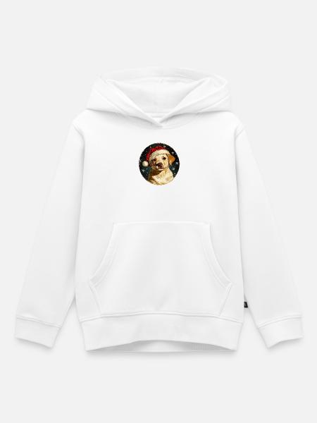 Border Collie Weihnachten - Kinder Premium Organic Hoodie - Weiß
