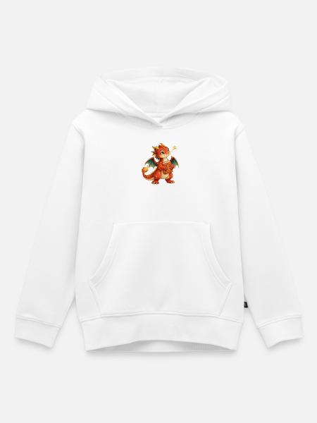 Bibliomant Drachenmann - Kinder Premium Organic Hoodie - Weiß