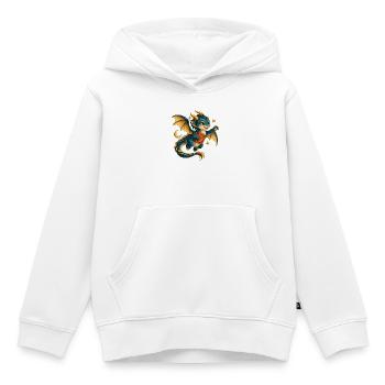 Sternendrache mit Goldenem Buch - Kinder Premium Organic Hoodie - Weiß - Vorne - AI Model Kid Female (0cm)