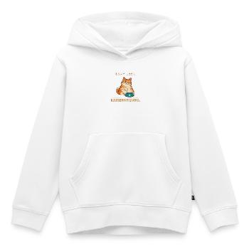 Krisensitzung der hungrigen Katze - Kinder Premium Organic Hoodie - Weiß - Vorne - AI Model Kid Female (0cm)