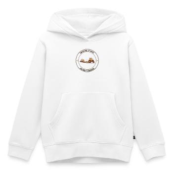 37 Autos. Vor mir: Feierabend – Landwirt Traktor - Kinder Premium Organic Hoodie - Weiß - Vorne - AI Model Kid Female (0cm)