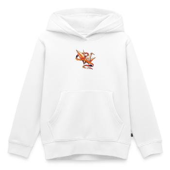 Papierkranich in einer Bandbrise - Kinder Premium Organic Hoodie - Weiß - Vorne - AI Model Kid Female (0cm)