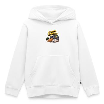 Ich war das nicht! – Lustiger Hund - Kinder Premium Organic Hoodie - Weiß - Vorne - AI Model Kid Female (0cm)