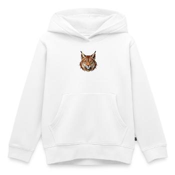 Wilder Luchs - Kinder Premium Organic Hoodie - Weiß - Vorne - AI Model Kid Female (0cm)
