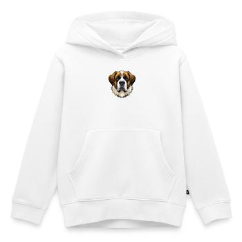 Bernhardiner Hundekopf - Kinder Premium Organic Hoodie - Weiß - Vorne - AI Model Kid Female (0cm)