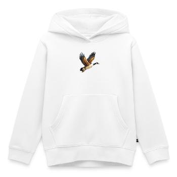 Fliegende Kanadische Gans - Kinder Premium Organic Hoodie - Weiß - Vorne - AI Model Kid Female (0cm)