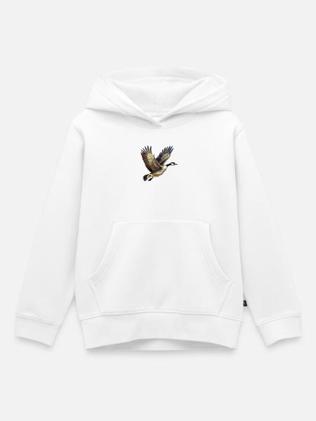 Fliegende Kanadische Gans - Kinder Premium Organic Hoodie - Weiß