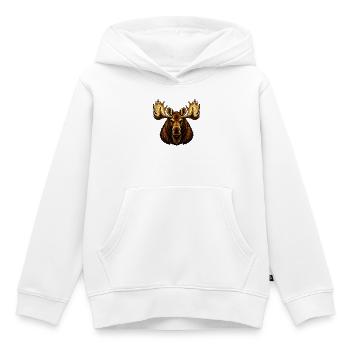 Der Elchbulle - Kinder Premium Organic Hoodie - Weiß - Vorne - AI Model Kid Female (0cm)