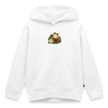 Froschleser auf Seerosen - Kinder Premium Organic Hoodie - Weiß - Vorne - AI Model Kid Female (0cm)