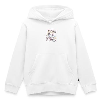 Tief fühlen, Tief denken, Tief geliebt - Kinder Premium Organic Hoodie - Weiß - Vorne - AI Model Kid Female (0cm)