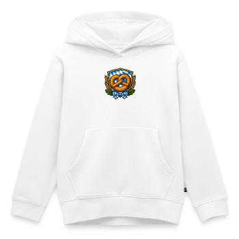 Bavarian Pretzel Crest Emblem - Kinder Premium Organic Hoodie - Weiß - Vorne - AI Model Kid Female (0cm)