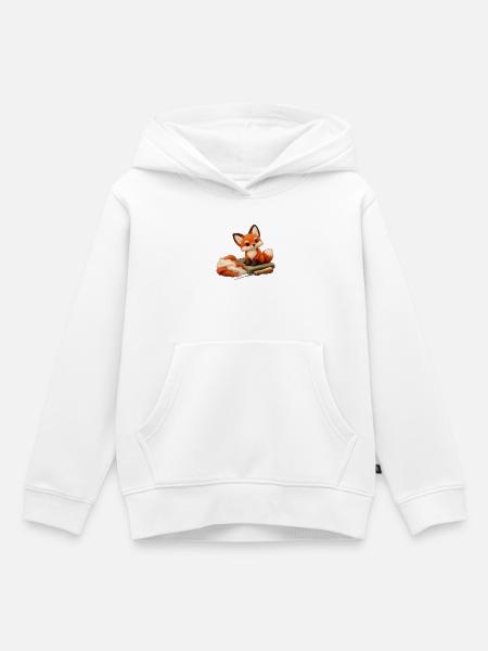 Filzfuchs-Basteltisch - Kinder Premium Organic Hoodie - Weiß