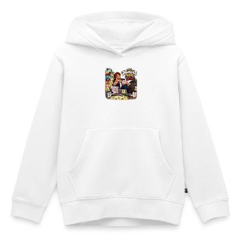 Versicherungsvertreter: Das Leben passiert - Kinder Premium Organic Hoodie - Weiß - Vorne - AI Model Kid Female (0cm)