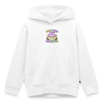Full of Soup Zero Thoughts - Kinder Premium Organic Hoodie - Weiß - Vorne - AI Model Kid Female (0cm)
