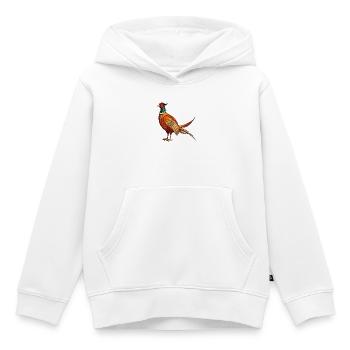 Stehender Fasan - Kinder Premium Organic Hoodie - Weiß - Vorne - AI Model Kid Female (0cm)