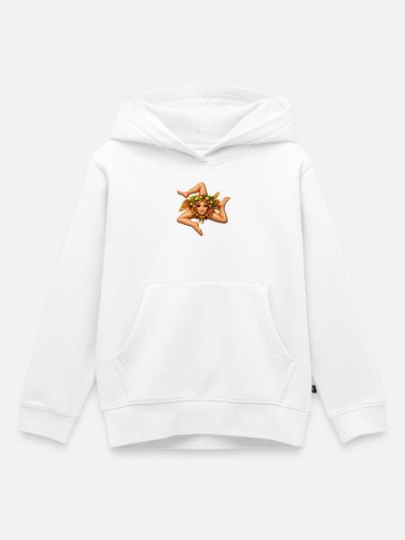 Sizilianische Trinacria - Kinder Premium Organic Hoodie - Weiß