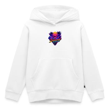 Insel Neon Retro Sunset - Kinder Premium Organic Hoodie - Weiß - Vorne - AI Model Kid Female (0cm)