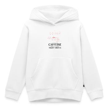 Kaffeeherz Nachtdienst Design - Kinder Premium Organic Hoodie - Weiß - Vorne - AI Model Kid Female (0cm)