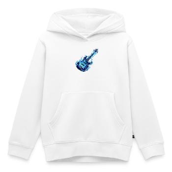 Frostfeuer-Basspuls - Kinder Premium Organic Hoodie - Weiß - Vorne - AI Model Kid Female (0cm)