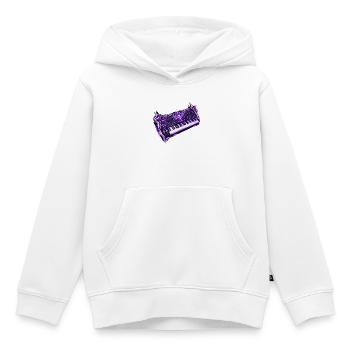 Cosmic Core Synth - Kinder Premium Organic Hoodie - Weiß - Vorne - AI Model Kid Female (0cm)