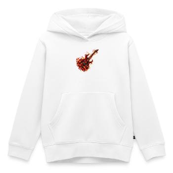 Inferno Dragon Gitarre - Kinder Premium Organic Hoodie - Weiß - Vorne - AI Model Kid Female (0cm)