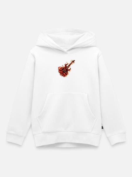 Inferno Dragon Gitarre - Kinder Premium Organic Hoodie - Weiß