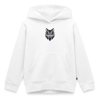 Geometrischer Wolf Kopf Dreiecke Vektor Shirt - Kinder Premium Organic Hoodie - Weiß - Vorne - AI Model Kid Female (0cm)
