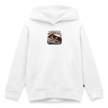 Rottweiler Cozy auf Sofa - Kinder Premium Organic Hoodie - Weiß - Vorne - AI Model Kid Female (0cm)