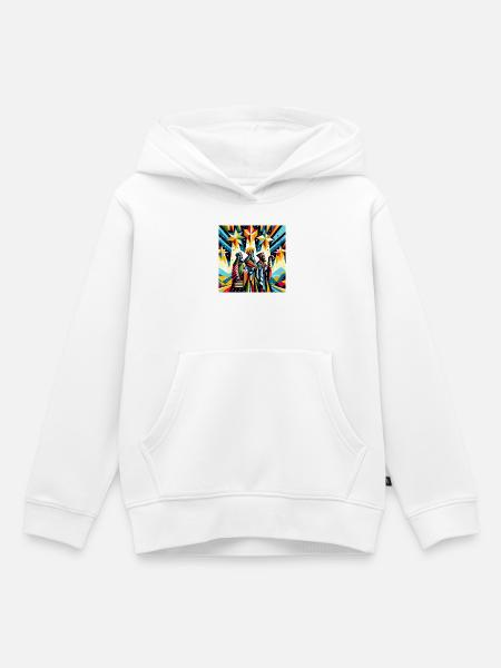 Three Wise Men Geometric Art - Kinder Premium Organic Hoodie - Weiß
