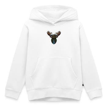 Elch Wald Fluss Landschaft Wildnis Vektor Shirt - Kinder Premium Organic Hoodie - Weiß - Vorne - AI Model Kid Female (0cm)