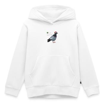 Merry Christmas Taube - Mit Weihnachtsmütze - Kinder Premium Organic Hoodie - Weiß - Vorne - AI Model Kid Female (0cm)