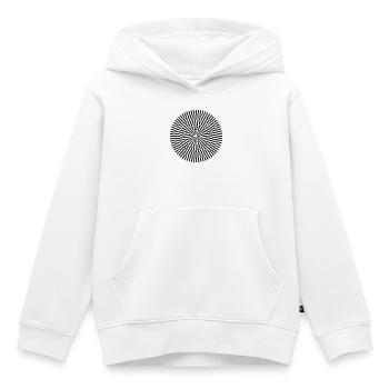 Radiales Pulsmuster - Kinder Premium Organic Hoodie - Weiß - Vorne - AI Model Kid Female (0cm)
