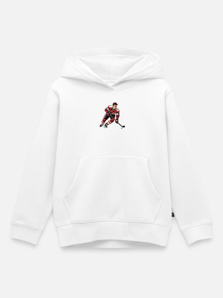 Eishockeyspieler - Kinder Premium Organic Hoodie - Weiß