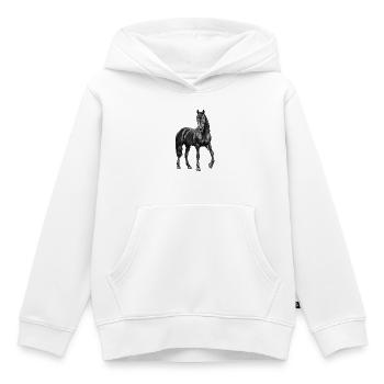 Pferd Hengst - Kinder Premium Organic Hoodie - Weiß - Vorne - AI Model Kid Female (0cm)