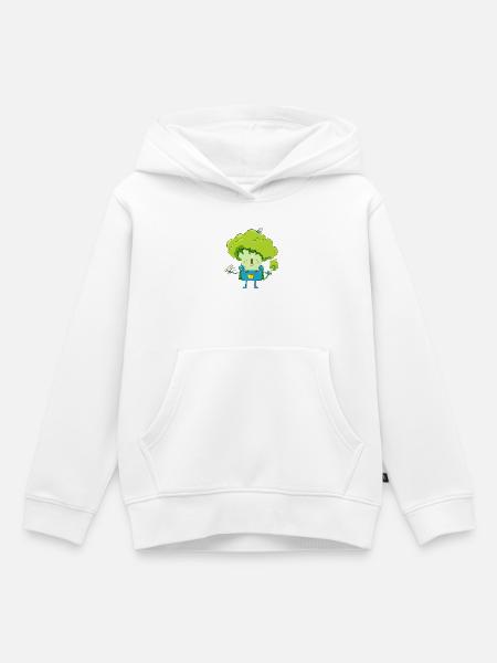 Brokkoliritter sagt Hallo! - Kinder Premium Organic Hoodie - Weiß