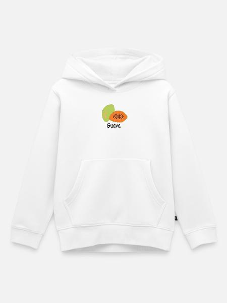 Papaya Tropenfrucht Motiv - Kinder Premium Organic Hoodie - Weiß