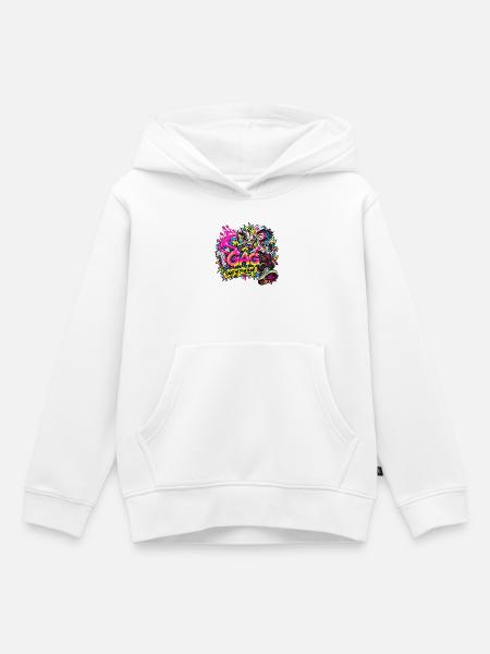 Street Art & Graffiti × Wortspiele - Kinder Premium Organic Hoodie - Weiß