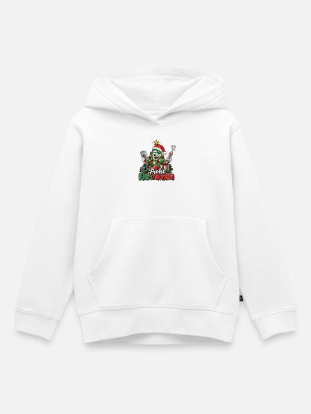 Frohe Fliesnachten Fliesenleger Weihnachtsgeschenk - Kinder Premium Organic Hoodie - Weiß