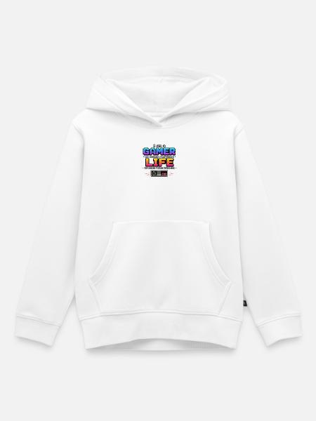 Gamer-Leben: Viele Leben - Kinder Premium Organic Hoodie - Weiß